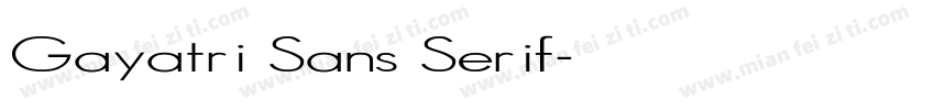 Gayatri Sans Serif字体转换
